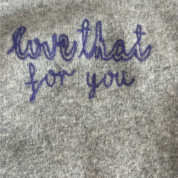 “Love that for you” A New Day Gray Sweater - Picture 3 of 3